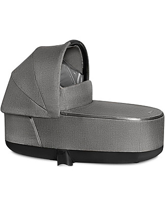 Cybex Lux Plus Priam4 Carry Cot - Manhattan Grey - Comfy and Spacious Pram Systems