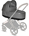 Cybex Lux Plus Priam4 Carry Cot - Manhattan Grey - Comfy and Spacious Pram Systems