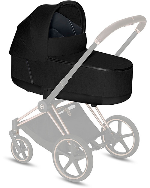 Cybex Lux Plus Priam4 Carry Cot - Stardust Black - Comfy and Spacious Pram Systems