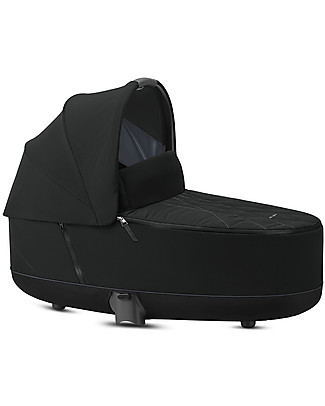 Cybex Lux Priam Carry Cot - Deep Black - Comfy and Spacious Pram Systems