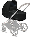 Cybex Lux Priam Carry Cot - Deep Black - Comfy and Spacious Pram Systems