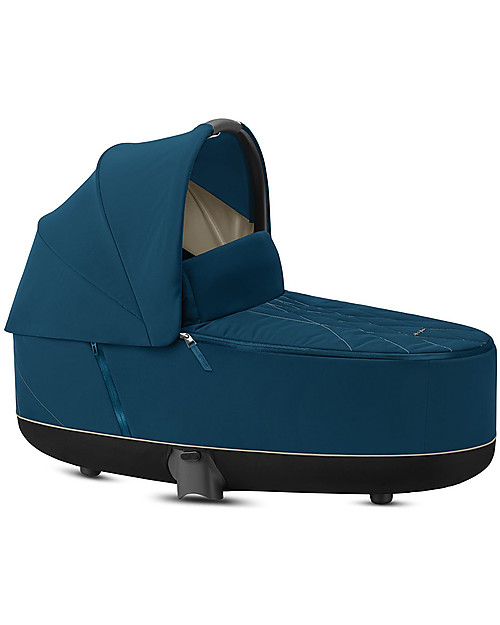Cybex Lux Priam Carry Cot - Mountain Blue - Comfy and Spacious Pram Systems