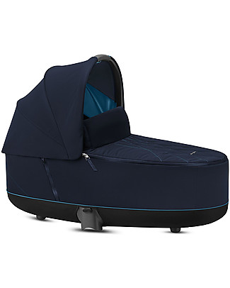 Cybex Lux Priam Carry Cot - Nautical Blue - Comfy and Spacious Pram Systems