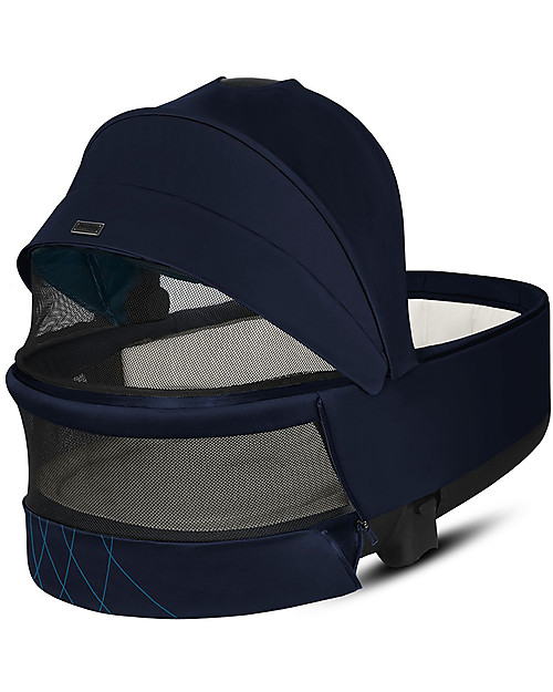 Cybex Lux Priam Carry Cot - Nautical Blue - Comfy and Spacious Pram Systems