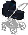 Cybex Lux Priam Carry Cot - Nautical Blue - Comfy and Spacious Pram Systems