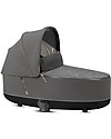 Cybex Lux Priam Carry Cot - Soho Grey - Comfy and Spacious Pram Systems