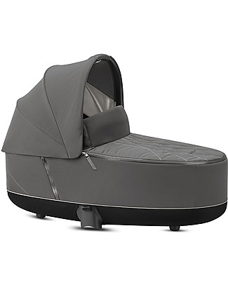 Cybex Lux Priam Carry Cot - Soho Grey - Comfy and Spacious Pram Systems