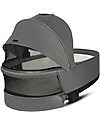 Cybex Lux Priam Carry Cot - Soho Grey - Comfy and Spacious Pram Systems