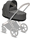 Cybex Lux Priam Carry Cot - Soho Grey - Comfy and Spacious Pram Systems