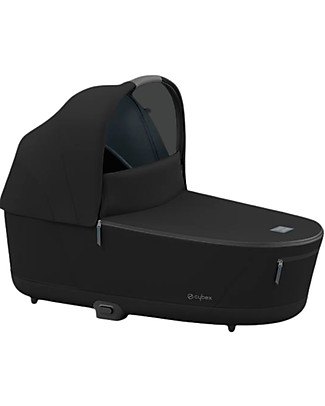 Cybex Lux Priam4 Carry Cot - Deep Black - Comfy and Spacious Pram Systems