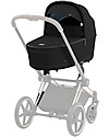 Cybex Lux Priam4 Carry Cot - Deep Black - Comfy and Spacious Pram Systems