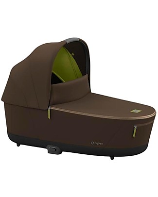 Cybex Lux Priam4 Carry Cot - Khaki Green - Comfy and Spacious Pram Systems
