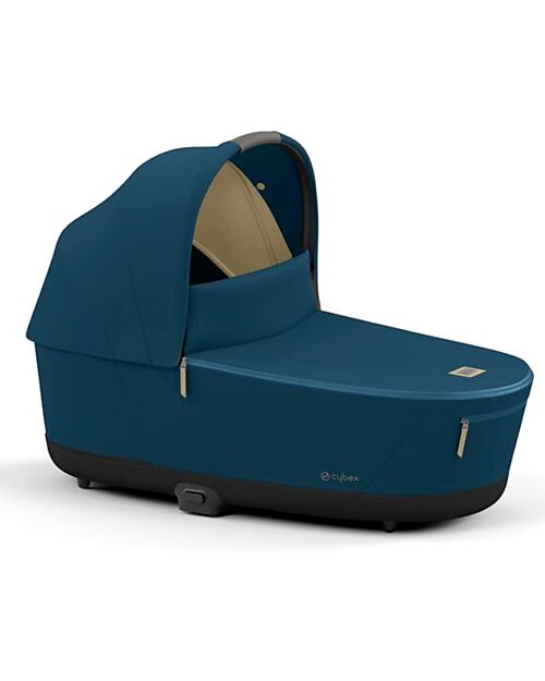 Cybex Lux Priam4 Carry Cot - Mountain Blue - Comfy and Spacious Pram Systems