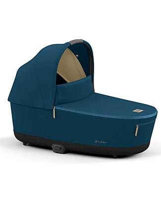 Cybex Lux Priam4 Carry Cot - Mountain Blue - Comfy and Spacious Pram Systems