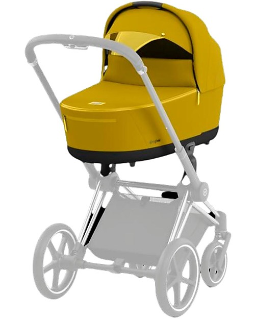 Cybex Lux Priam4 Carry Cot - Mustard Yellow - Comfy and Spacious Pram Systems
