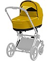Cybex Lux Priam4 Carry Cot - Mustard Yellow - Comfy and Spacious Pram Systems
