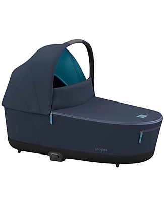 Cybex Lux Priam4 Carry Cot - Nautical Blue - Comfy and Spacious Pram Systems