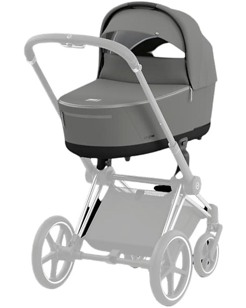 Cybex Lux Priam4 Carry Cot - Soho Grey - Comfy and Spacious Pram Systems