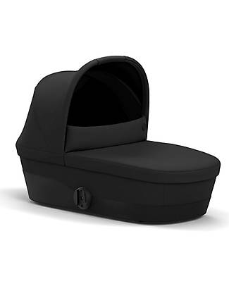 Cybex Melio 2 Carry Cot - Deep Black - Comfy and Roomy! Pram Systems