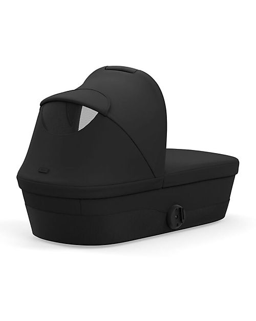 Cybex Melio 2 Carry Cot - Deep Black - Comfy and Roomy! Pram Systems
