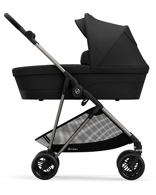 Cybex Melio 2 Carry Cot - Deep Black - Comfy and Roomy! Pram Systems