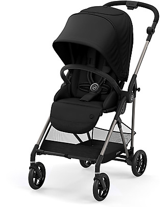 Cybex Melio 2 Stroller - Deep Black - Ultra-Light from Birth! Lights Strollers