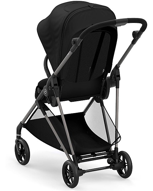 Cybex Melio 2 Stroller - Deep Black - Ultra-Light from Birth! Lights Strollers