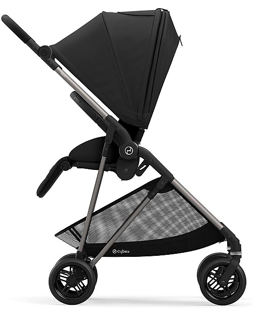 Cybex Melio 2 Stroller - Deep Black - Ultra-Light from Birth! Lights Strollers