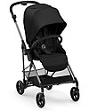 Cybex Melio 2 Stroller - Deep Black - Ultra-Light from Birth! Lights Strollers