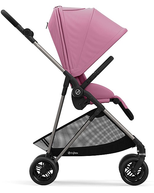 Cybex Melio 2 Stroller - Magnolia Pink - Ultra-Light from Birth! Lights Strollers