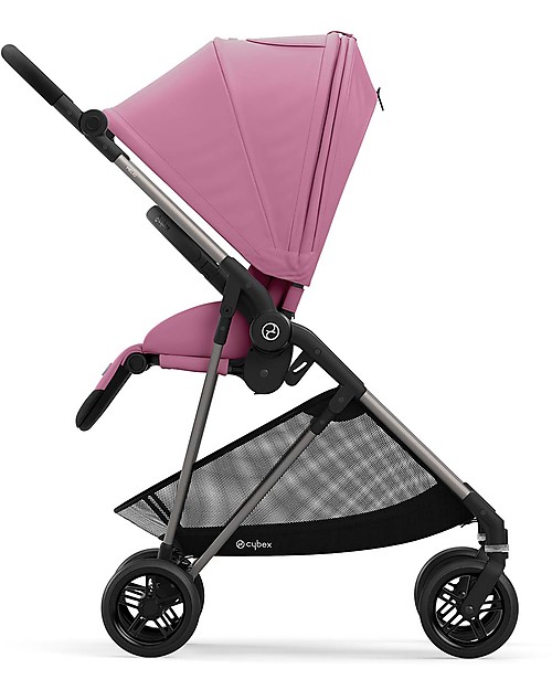Cybex Melio 2 Stroller - Magnolia Pink - Ultra-Light from Birth! Lights Strollers