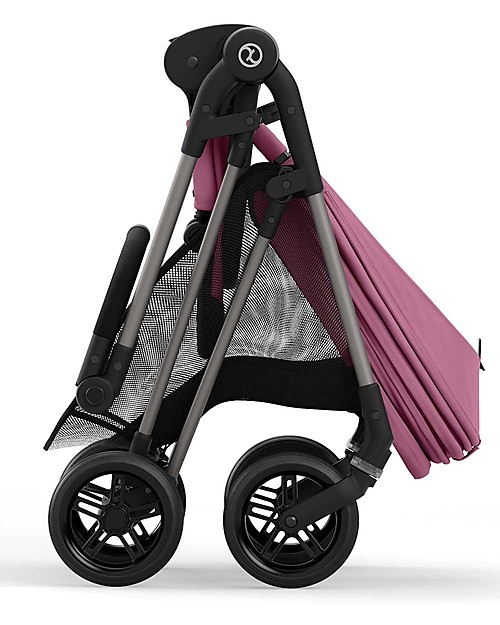 Cybex Melio 2 Stroller - Magnolia Pink - Ultra-Light from Birth! Lights Strollers