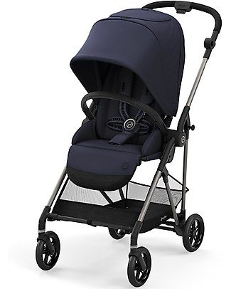 Cybex Melio 2 Stroller - Navy Blue - Ultra-Light from Birth! Lights Strollers