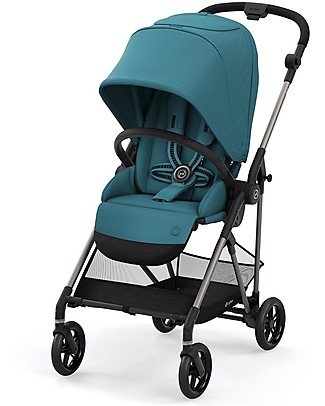 Cybex Melio 2 Stroller - River Blue - Ultra-Light from Birth! Lights Strollers