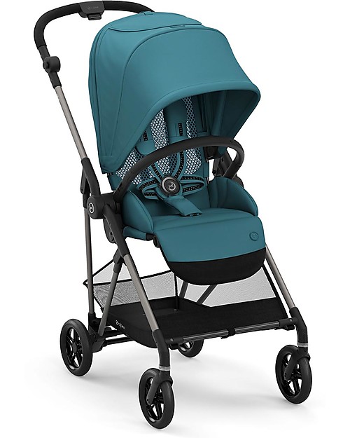 Cybex Melio 2 Stroller - River Blue - Ultra-Light from Birth! Lights Strollers