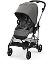 Cybex Melio 2 Stroller - Soho Grey - Ultra-Light from Birth! Lights Strollers