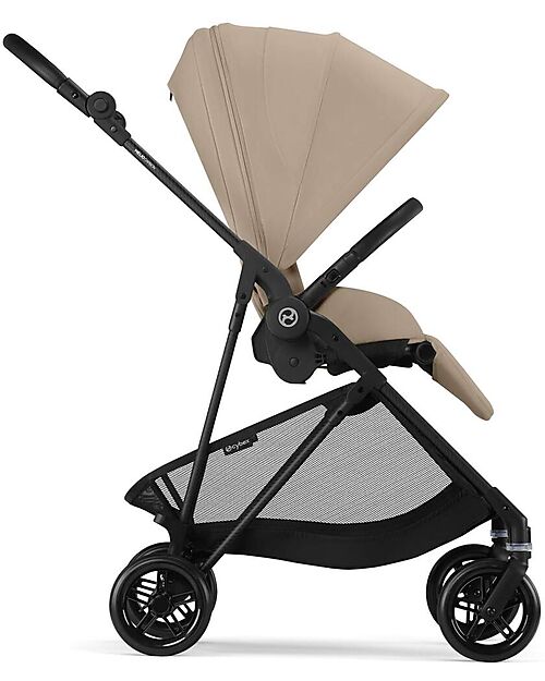 Cybex Melio Carbon Stroller - Almond Beige - Carbon Frame - from birth up to 15kg Lights Strollers