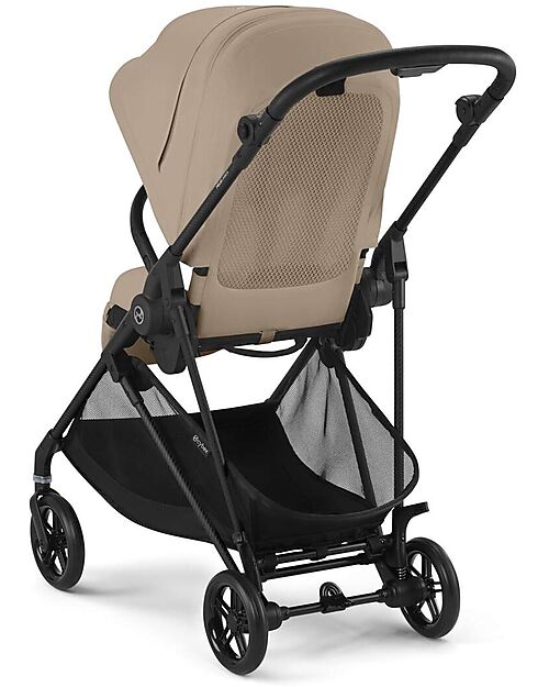Cybex Melio Carbon Stroller - Almond Beige - Carbon Frame - from birth up to 15kg Lights Strollers