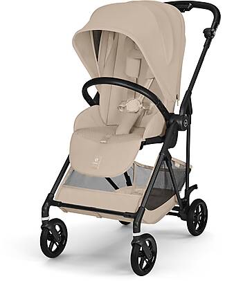 Cybex Melio Carbon Stroller - Almond Beige - Ultra-Lightweight with Carbon Frame Lights Strollers