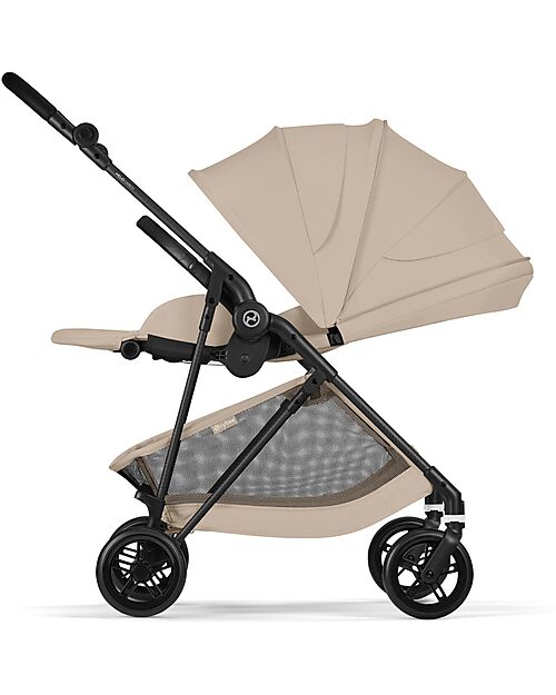 Cybex Melio Carbon Stroller - Almond Beige - Ultra-Lightweight with Carbon Frame Lights Strollers