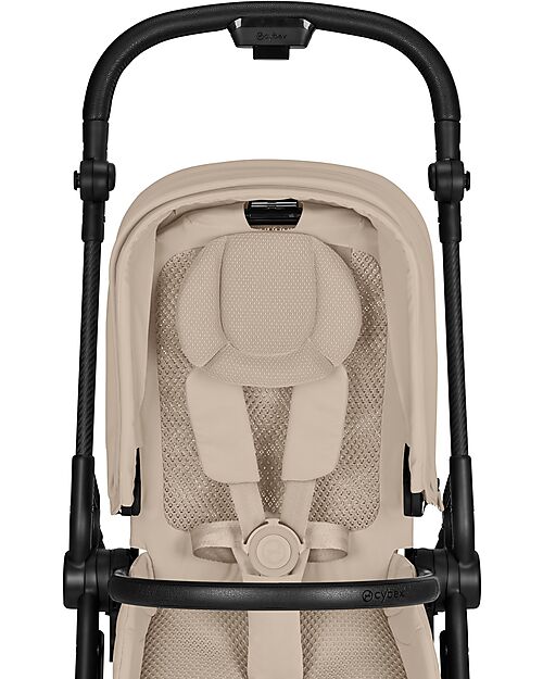 Cybex Melio Carbon Stroller - Almond Beige - Ultra-Lightweight with Carbon Frame Lights Strollers