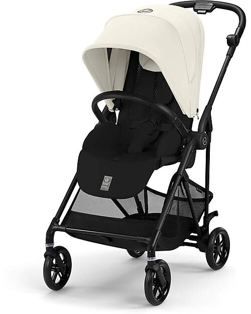 Cybex Melio Carbon Stroller - Canvas White - Carbon Frame - from birth up to 15kg Lights Strollers