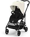 Cybex Melio Carbon Stroller - Canvas White - Carbon Frame - from birth up to 15kg Lights Strollers