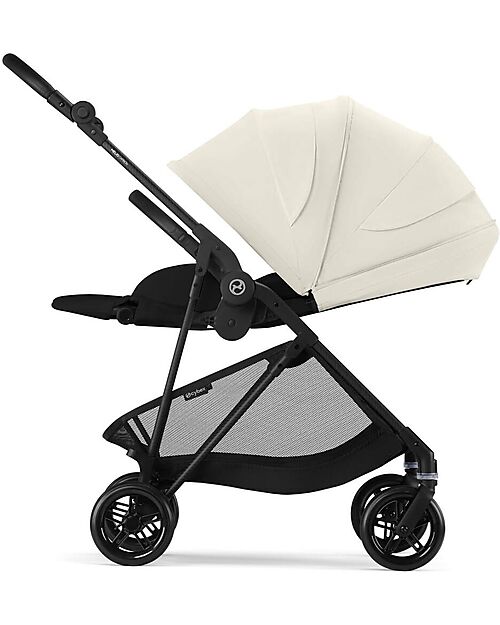 Cybex Melio Carbon Stroller - Canvas White - Carbon Frame - from birth up to 15kg Lights Strollers