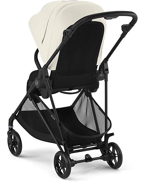 Cybex Melio Carbon Stroller - Canvas White - Carbon Frame - from birth up to 15kg Lights Strollers