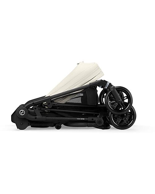 Cybex Melio Carbon Stroller - Canvas White - Carbon Frame - from birth up to 15kg Lights Strollers