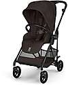 Cybex Melio Carbon Stroller - Chocolate Brown - Ultra-Lightweight with Carbon Frame Lights Strollers