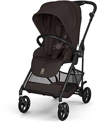 Cybex Melio Carbon Stroller - Chocolate Brown - Ultra-Lightweight with Carbon Frame Lights Strollers
