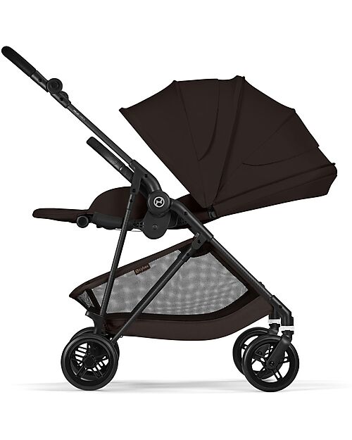 Cybex Melio Carbon Stroller - Chocolate Brown - Ultra-Lightweight with Carbon Frame Lights Strollers