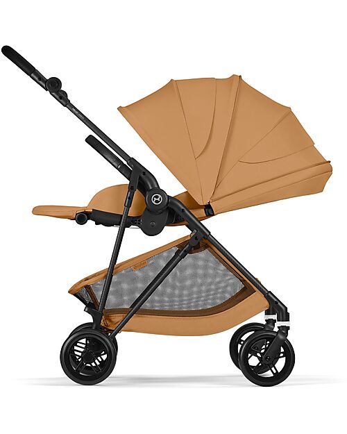 Cybex Melio Carbon Stroller - Cinnamon Yellow - Ultra-Lightweight with Carbon Frame Lights Strollers